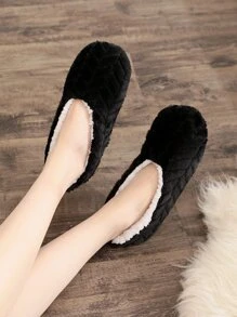 Ladies" Home Slippers With Random Pattern, Women Soft Bottom Shoes - Black - View 6