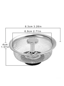 1pc Stainless Steel Sink Drain Stopper, Sink Filter With Plug, Kitchen Stainless Steel Water Filter, Wash Basin Slag Screen Bathroom Bathroom Accessories Bathroom Tools