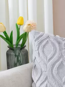 1 Stück geometrischer, getufteter Fuzzy-Kissenbezug, weicher Polyester-Kissenbezug für Heimsofa, Kisseneinsatz nicht im Lieferumfang enthalten