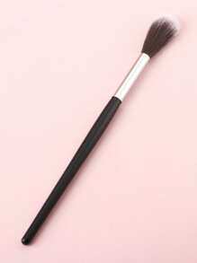 遮瑕刷，1 件木制经典便携式可重复使用化妆刷，用于化妆用品，用于梳妆台粉底，用于面部化妆品 - 黑色 - 查看 3