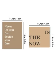 8pcs Plant & Slogan Graphic Postcard - Multicolor - View 3