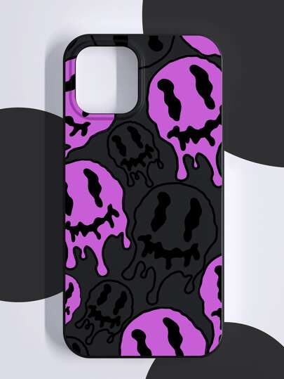 Funda de teléfono compatible con iPhone 11, iPhone 13, iPhone 14 Pro Max con estampado de cara de fantasma, sonrisa de horror