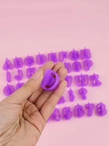 40入組字母形狀餅乾印章