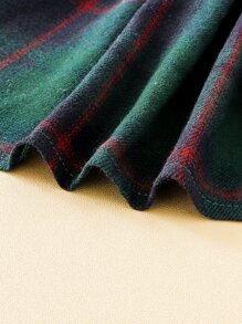 女嬰拼接玩偶衣領格紋娃娃裙 - 彩色 - 查看 4