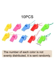 10pcs Mixed Color Party Whistle - Multicolor - View 4