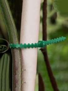 50入組可調節植物領帶、園林植物紮帶、種植用品、園藝工具 - 綠色 - 查看 2