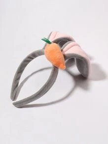 Rabbit Ear & Carrot Decor Headband - Multicolor - View 4