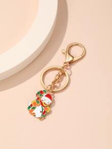 Christmas Snowman Charm Keychain - Multicolor - View 1