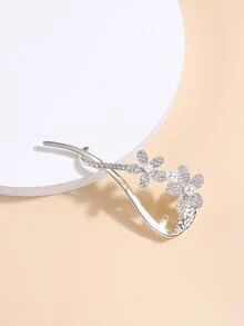 Horquilla con diamante de imitación con diseño de flor - Multicolor - Ver 4