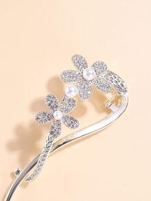 Horquilla con diamante de imitación con diseño de flor - Multicolor - Ver 5