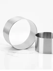 1pc Stainless Steel Round Cake Mold, Simple Round Shaped Cake Ring Mold For Baking, Kitchen Back To School