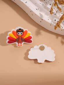 Cartoon Figure Design Stud Earrings - Multicolor - View 2