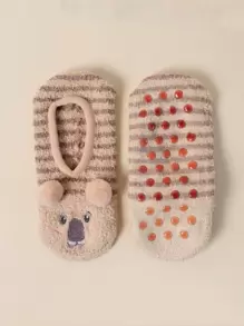 1雙卡通圖案船襪 - 彩色 - 查看 1