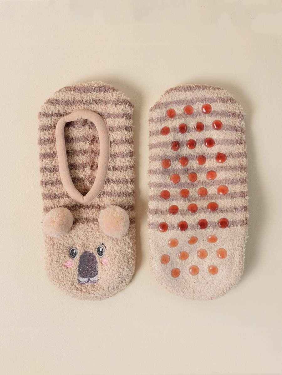 1雙卡通圖案船襪 - 彩色 - 查看 1