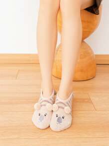 1雙卡通圖案船襪 - 彩色 - 查看 2