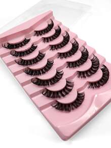 7pairs Cat Eye False Eyelashes Strip Lashes, Lashes, Eyelashes, Fake Lashes - Black - View 5