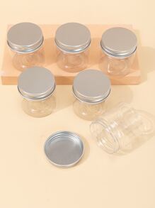 6pcs 100g Cream Subpackage Empty Box,With Lids For Lip Balms, Creams, Make Up, Cosmetics, Samples, Ointments And Other Beauty Products, Living Room Home Bedroom Bathroom House Decor, Travel Stuff, Wedding, Party, Birthday, Gifts For Men Mom Dad Friends, New Years, Accessories, Funny Gift - Silver - View 2