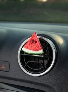 1pc Cute Miniature Fruit Watermelon Shape Car Air Vent Decoration - Multicolor - View 1