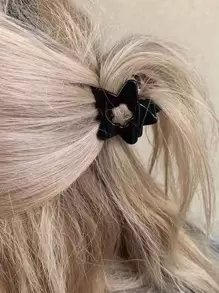 Kẹp tóc hình ngôi sao, kẹp tóc Y2k, kẹp tóc, kẹp hàm, kẹp tóc, kẹp tóc, kẹp tóc, phụ kiện tóc mùa thu đông cho phụ nữ, nơ cho trang phục đi nghỉ cho phụ nữ - màu đen - Xem 1