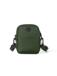 Túi crossbody Nam màu trơn Có thể điều chỉnh được - Màu xanh lá cây đậm - Xem 5