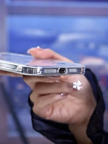 Floral Print Clear Phone Case - Multicolor - View 4