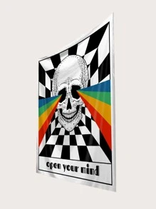 Tapiz Con Estampado De Calaveras - Multicolor - Ver 2