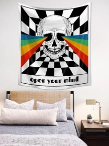 Tapiz Con Estampado De Calaveras - Multicolor - Ver 6