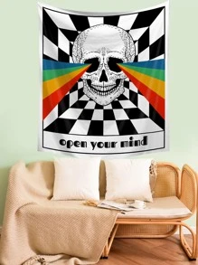 Tapiz Con Estampado De Calaveras - Multicolor - Ver 7