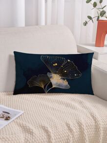 1入藍色與金色銀杏葉印花枕套 - 彩色 - 查看 3