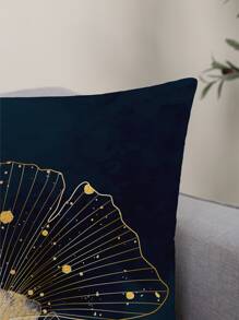 1入藍色與金色銀杏葉印花枕套 - 彩色 - 查看 4