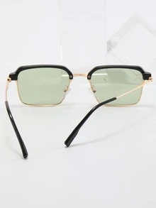 Hombres Gafas de sol de marco cuadrado - Verde - Ver 2