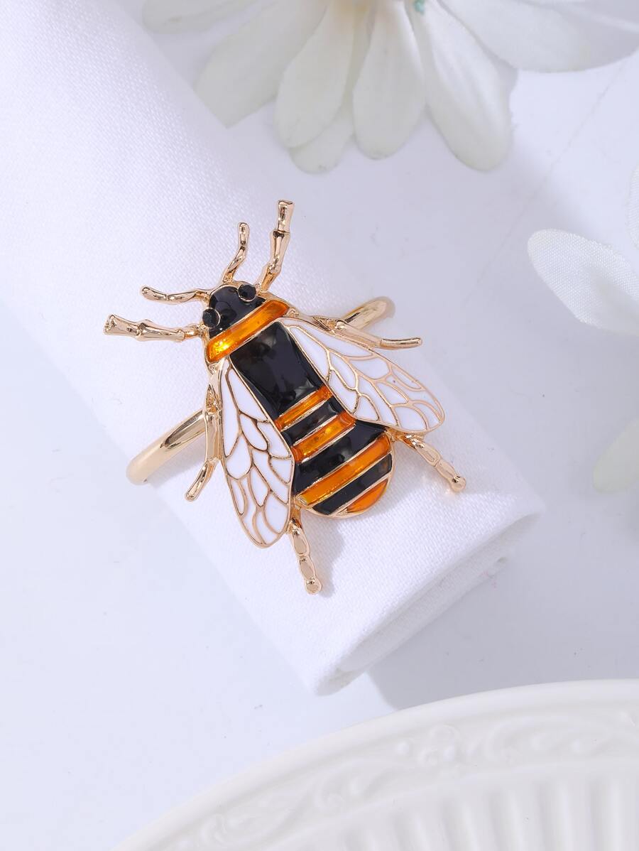 1 Ong Trang Trí Vòng Khăn Ăn Hiện Đại Loài Côn Trùng Trang Trí Hợp Kim Kẽm Khăn Ăn Giá Đỡ Nhẫn Cho Bàn Ăn - Nhiều màu - Xem 1