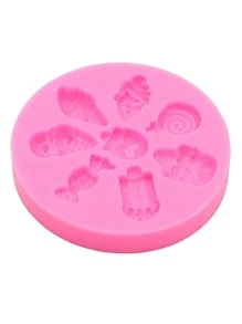 1pc Candy & Ice Cream Shaped DIY Silicone Mold - Pink - View 3
