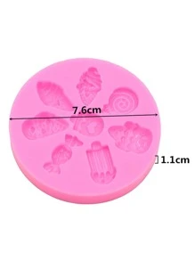 1pc Candy & Ice Cream Shaped DIY Silicone Mold - Pink - View 4