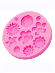 1pc Flower Shaped DIY Silicone Mold - Pink - View 4