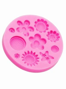 1pc Flower Shaped DIY Silicone Mold - Pink - View 5