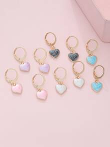 5對女孩愛心裝飾耳墜
