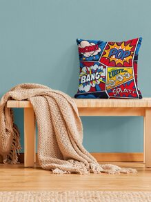 1pc Pop Art Pattern Cushion Cover Without Filler - Multicolor - View 4