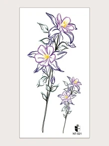 Hình xăm dán , 1 tờ In hoa Hình xăm tạm thời Đối với phụ nữ , Hình xăm dán Người lớn , Thực tế Hình xăm Hoa , Đối với phụ nữ Và Cô gái - Nhiều màu - Xem 2