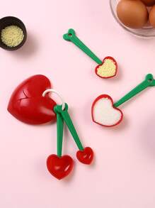 5 piezas Cuchara medidora con adorno de corazón - Multicolor - Ver 1