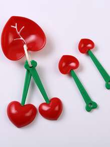 5 piezas Cuchara medidora con adorno de corazón - Multicolor - Ver 3