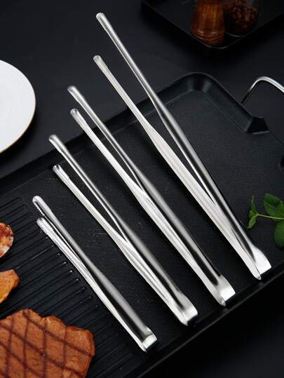 Stainless Steel Kitchen Food Tongs Portable Barbecue Steak Salad Clamp Serving Buffet Clip Cooking BBQ Tweezer Gadgets For Home