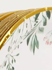 Bộ 10 đĩa ăn dùng một lần, đĩa giấy họa tiết lá cây màu xanh lá cây nhạt, kích thước 7/9 inch, thích hợp cho tiệc tùng, tiệc cưới, tiệc mừng em bé, trang trí sinh nhật chủ đề bạch đàn và các hoạt động khác. - Nhiều màu - Xem 3