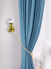2 cái Rhinestone Trang trí Rèm Móc - Vàng - Xem 4