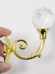 2 cái Rhinestone Trang trí Rèm Móc - Vàng - Xem 6