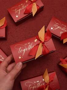 5 piezas Caja de regalo con diseño de lazo - Multicolor - Ver 1