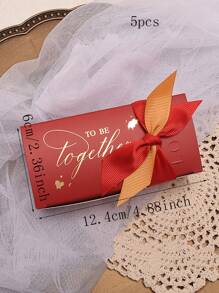 5 piezas Caja de regalo con diseño de lazo - Multicolor - Ver 3