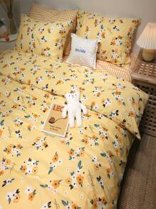 Bộ bìa duvet in hoa không có chất làm đầy - Nhiều màu - Xem 2