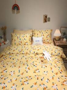 Bộ bìa duvet in hoa không có chất làm đầy - Nhiều màu - Xem 3