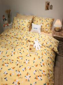 Bộ bìa duvet in hoa không có chất làm đầy - Nhiều màu - Xem 8